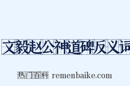 文毅赵公神道碑反义词是什么意思的图片